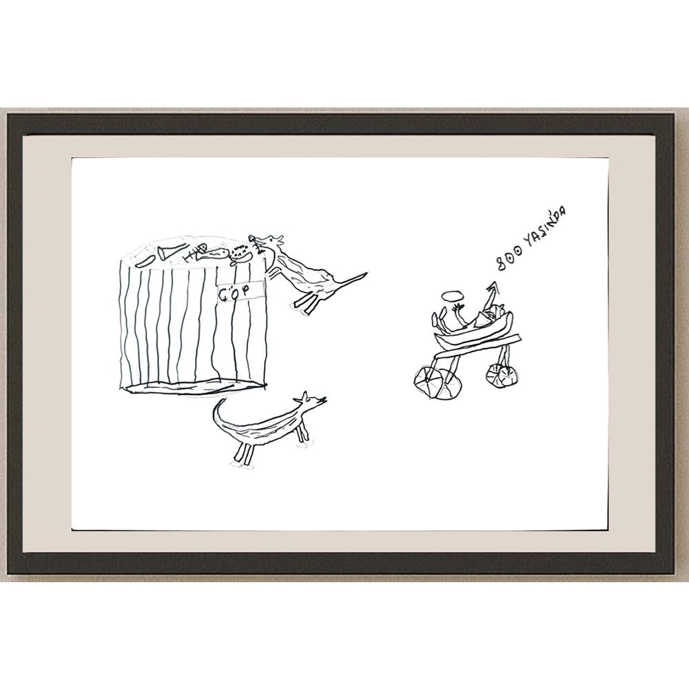 Hamza Yılmaz 29x21cm Orijinal Karikatür BOD01333