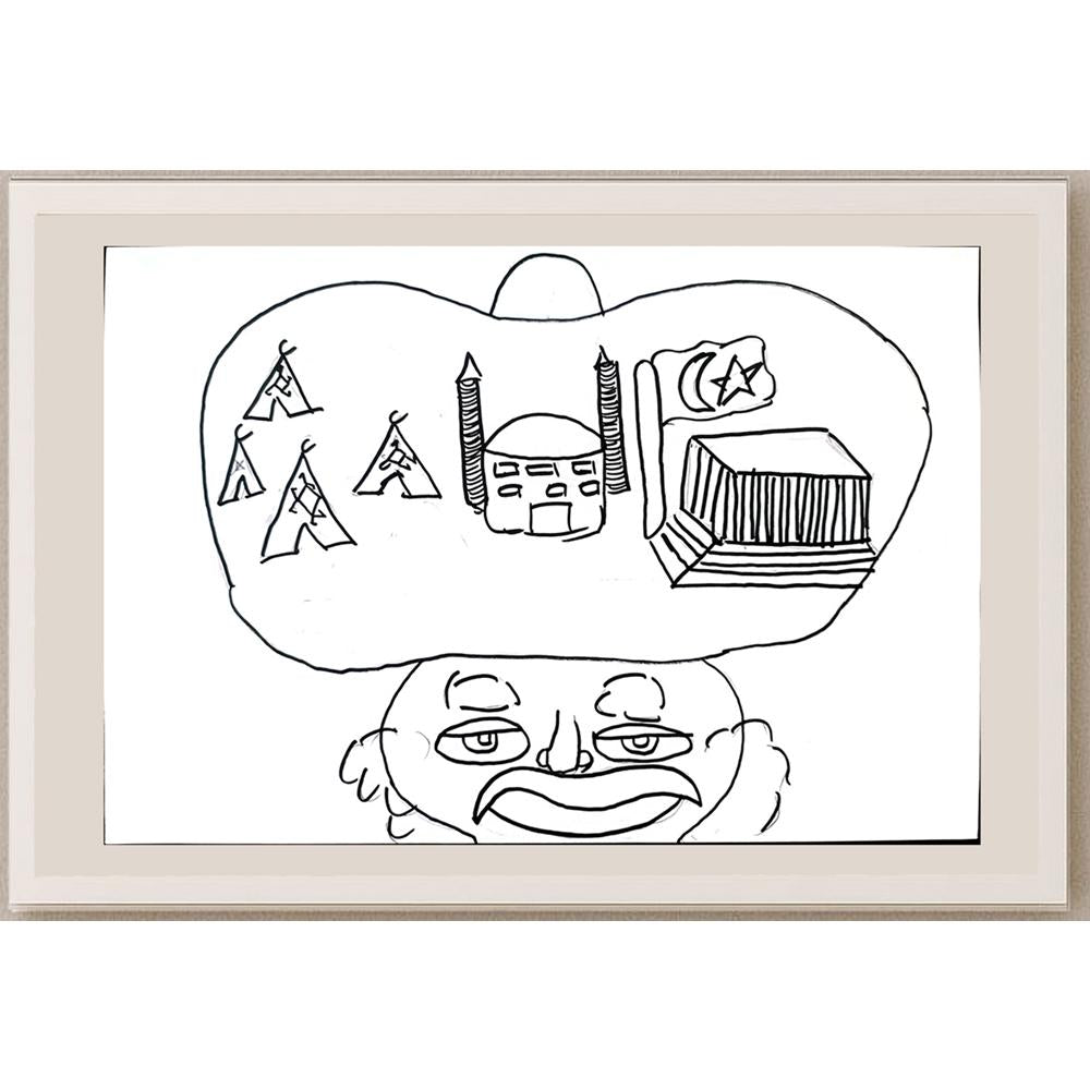 Goncagül Özbek 29x21cm Orijinal Karikatür BOD01335