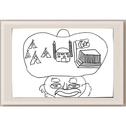 Goncagül Özbek 29x21cm Orijinal Karikatür BOD01335
