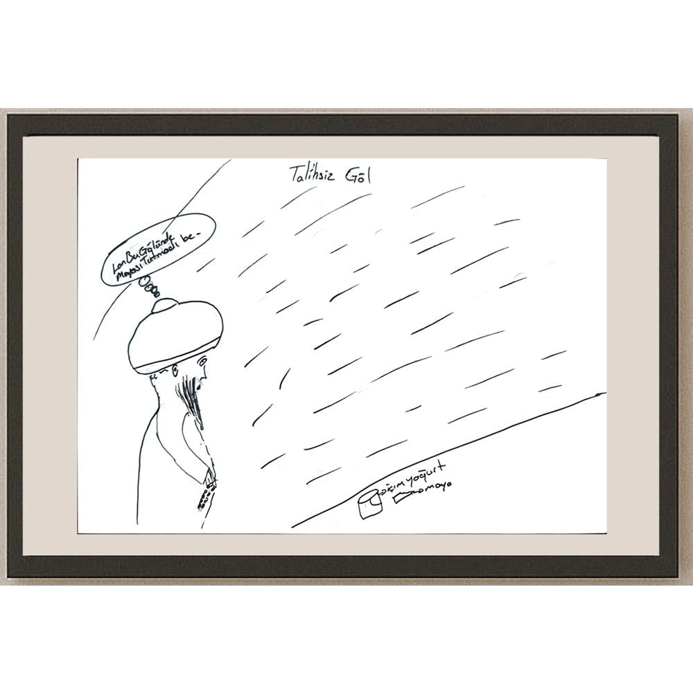 Halil Ayhan 29x21cm Orijinal Karikatür BOD01341