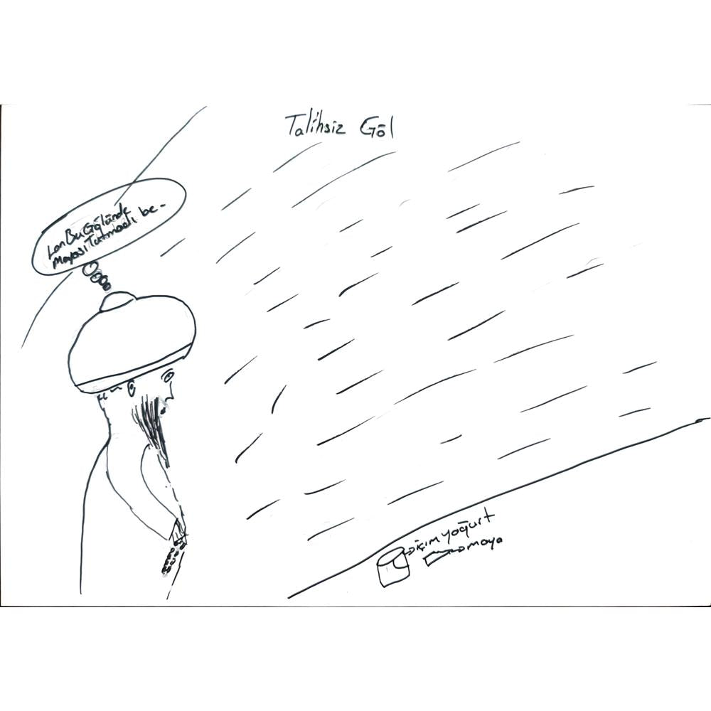 Halil Ayhan 29x21cm Orijinal Karikatür BOD01341