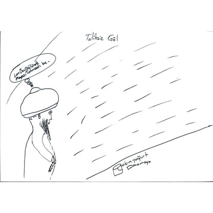 Halil Ayhan 29x21cm Orijinal Karikatür BOD01341