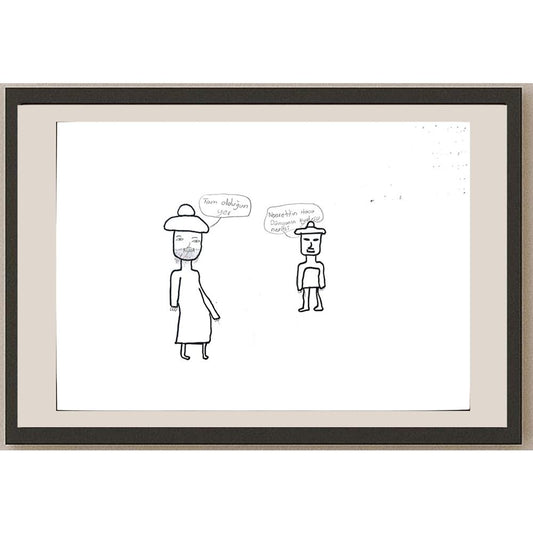 Gökhan Açık 29x21cm Orijinal Karikatür BOD01343