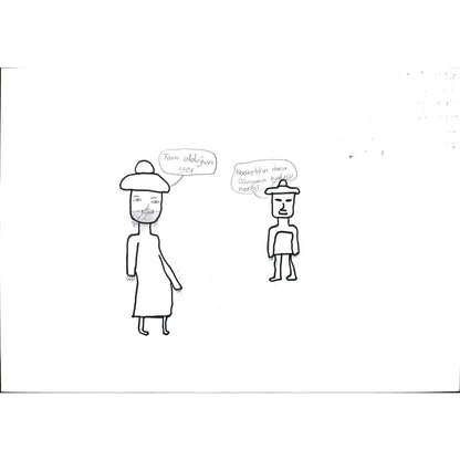 Gökhan Açık 29x21cm Orijinal Karikatür BOD01343