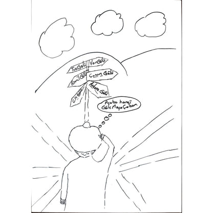 Halil Ayhan 29x21cm Orijinal Karikatür BOD01344