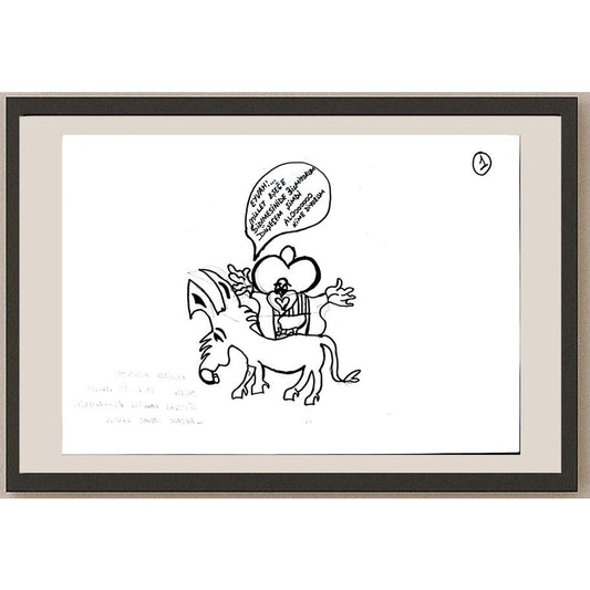 Rahime Altuntaş 29x21cm Orijinal Karikatür BOD01345