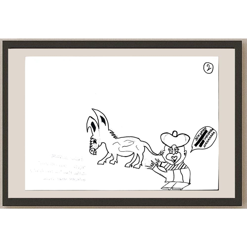 Rahime Altuntaş 29x21cm Orijinal Karikatür BOD01346