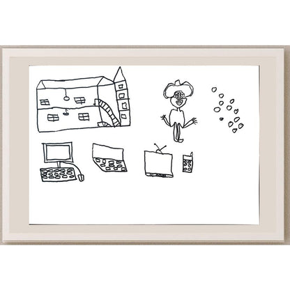 Celil Muhacir 29x21cm Orijinal Karikatür BOD01347