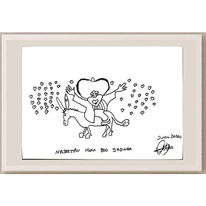 Zuhal Özbaş 29x21cm Orijinal Karikatür BOD01355