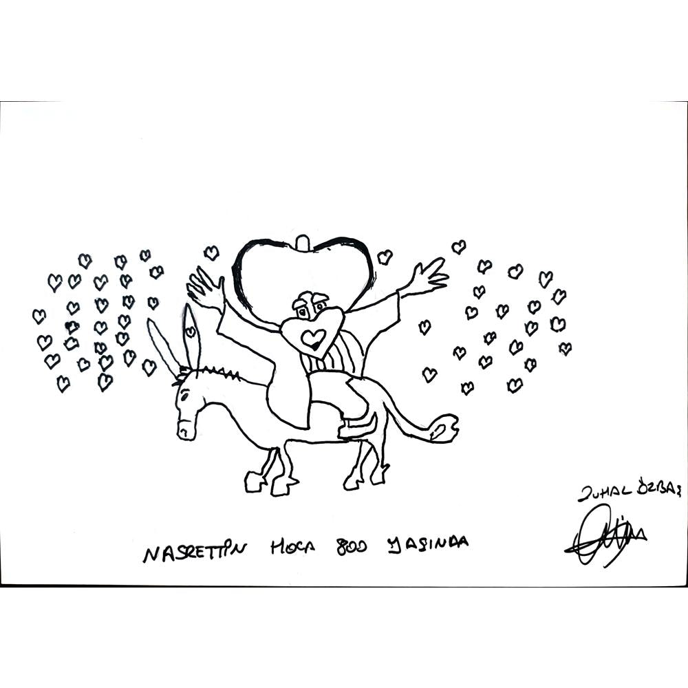 Zuhal Özbaş 29x21cm Orijinal Karikatür BOD01355