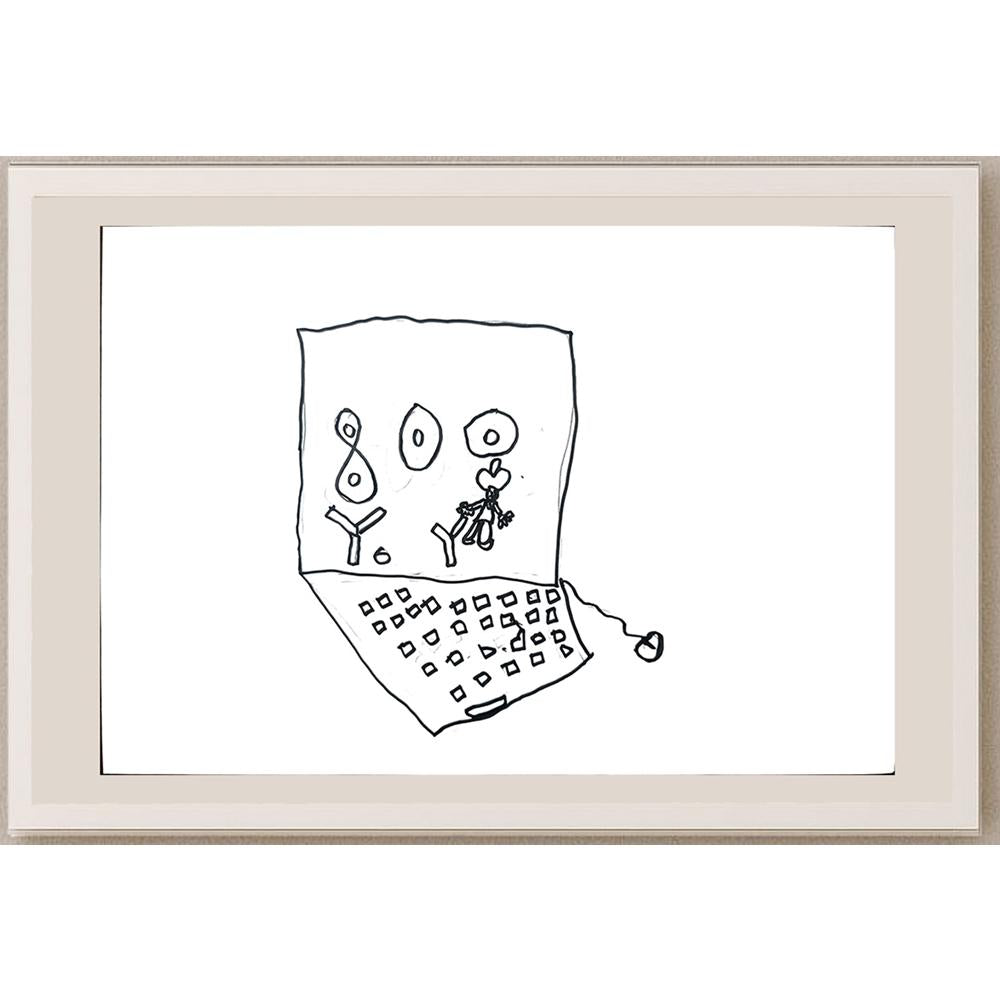 Ömer Özbek 29x21cm Orijinal Karikatür BOD01356