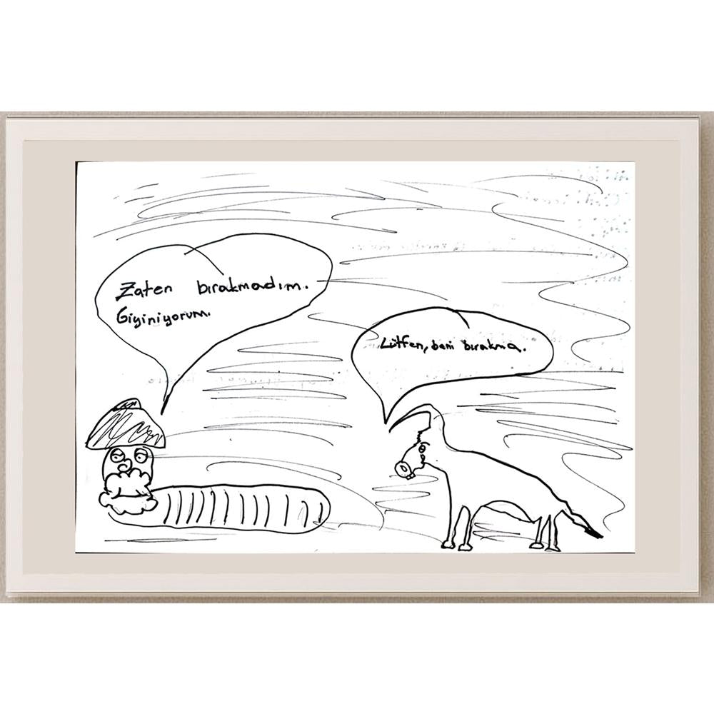 İdil Tomak 29x21cm Orijinal Karikatür BOD01364