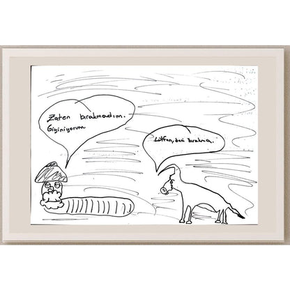 İdil Tomak 29x21cm Orijinal Karikatür BOD01364