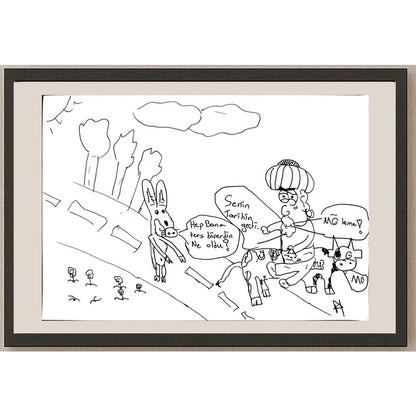 Ata Alp Gündoğdu 29x21cm Orijinal Karikatür BOD01365