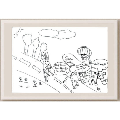 Ata Alp Gündoğdu 29x21cm Orijinal Karikatür BOD01365