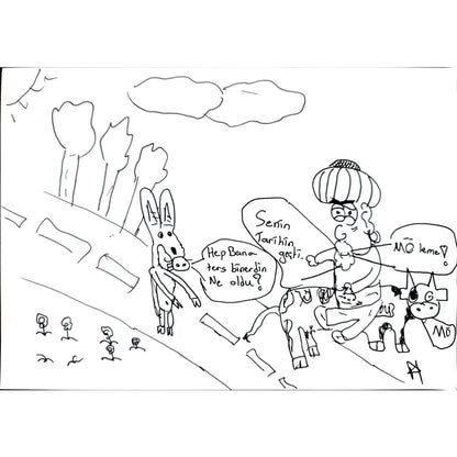 Ata Alp Gündoğdu 29x21cm Orijinal Karikatür BOD01365