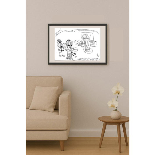 Ata Alp Gündoğdu 29x21cm Orijinal Karikatür BOD01366