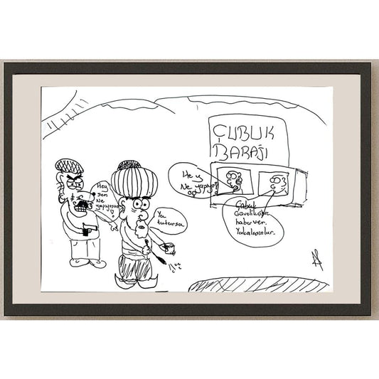 Ata Alp Gündoğdu 29x21cm Orijinal Karikatür BOD01366