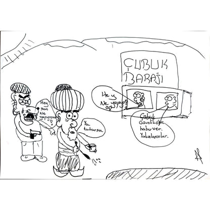 Ata Alp Gündoğdu 29x21cm Orijinal Karikatür BOD01366