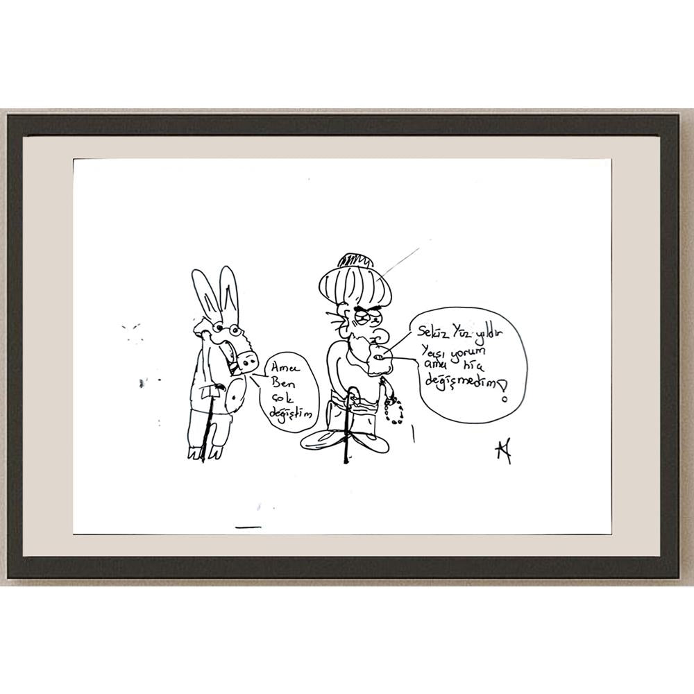 Ata Alp Gündoğdu 29x21cm Orijinal Karikatür BOD01367
