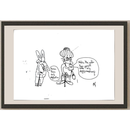 Ata Alp Gündoğdu 29x21cm Orijinal Karikatür BOD01367