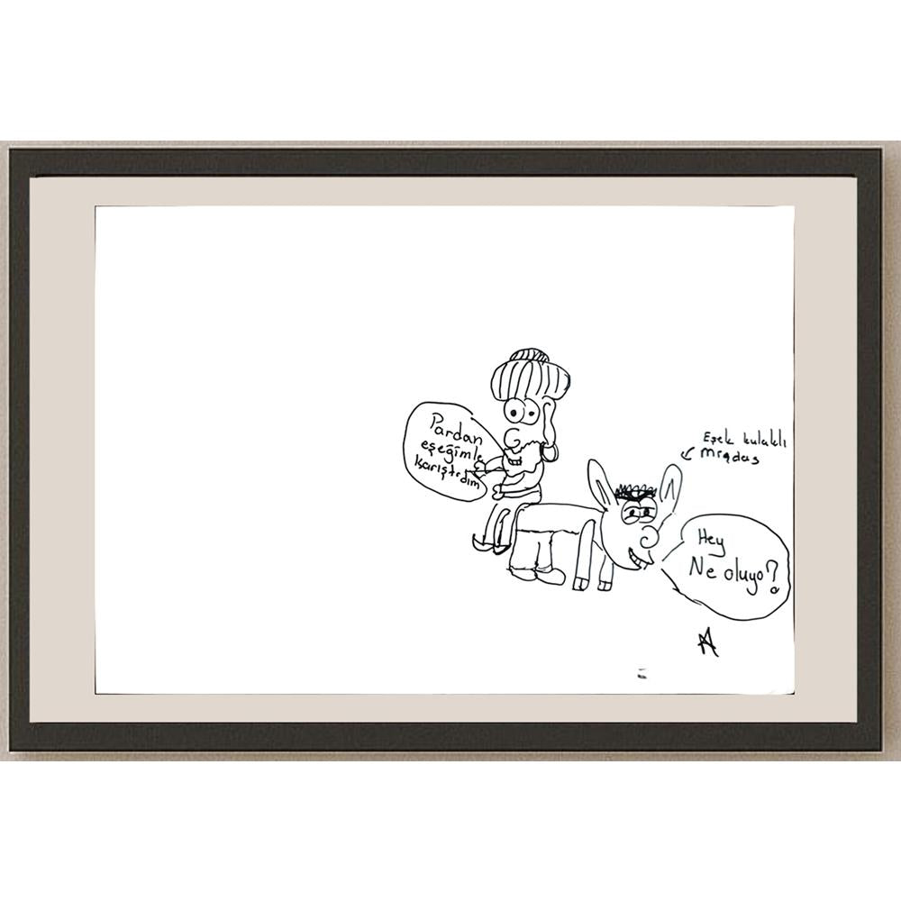 Ata Alp Gündoğdu 29x21cm Orijinal Karikatür BOD01368