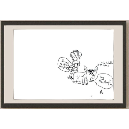 Ata Alp Gündoğdu 29x21cm Orijinal Karikatür BOD01368