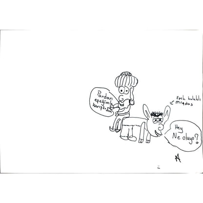 Ata Alp Gündoğdu 29x21cm Orijinal Karikatür BOD01368