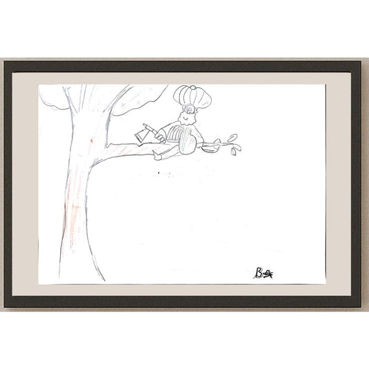 Batuhan Bezcioğlu 29x21cm Orijinal Karikatür BOD01385