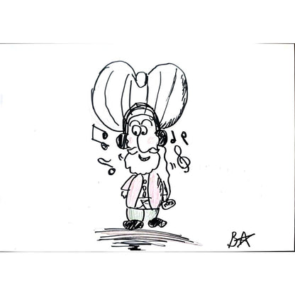 Batuhan Bezcioğlu 29x21cm Orijinal Karikatür BOD01388