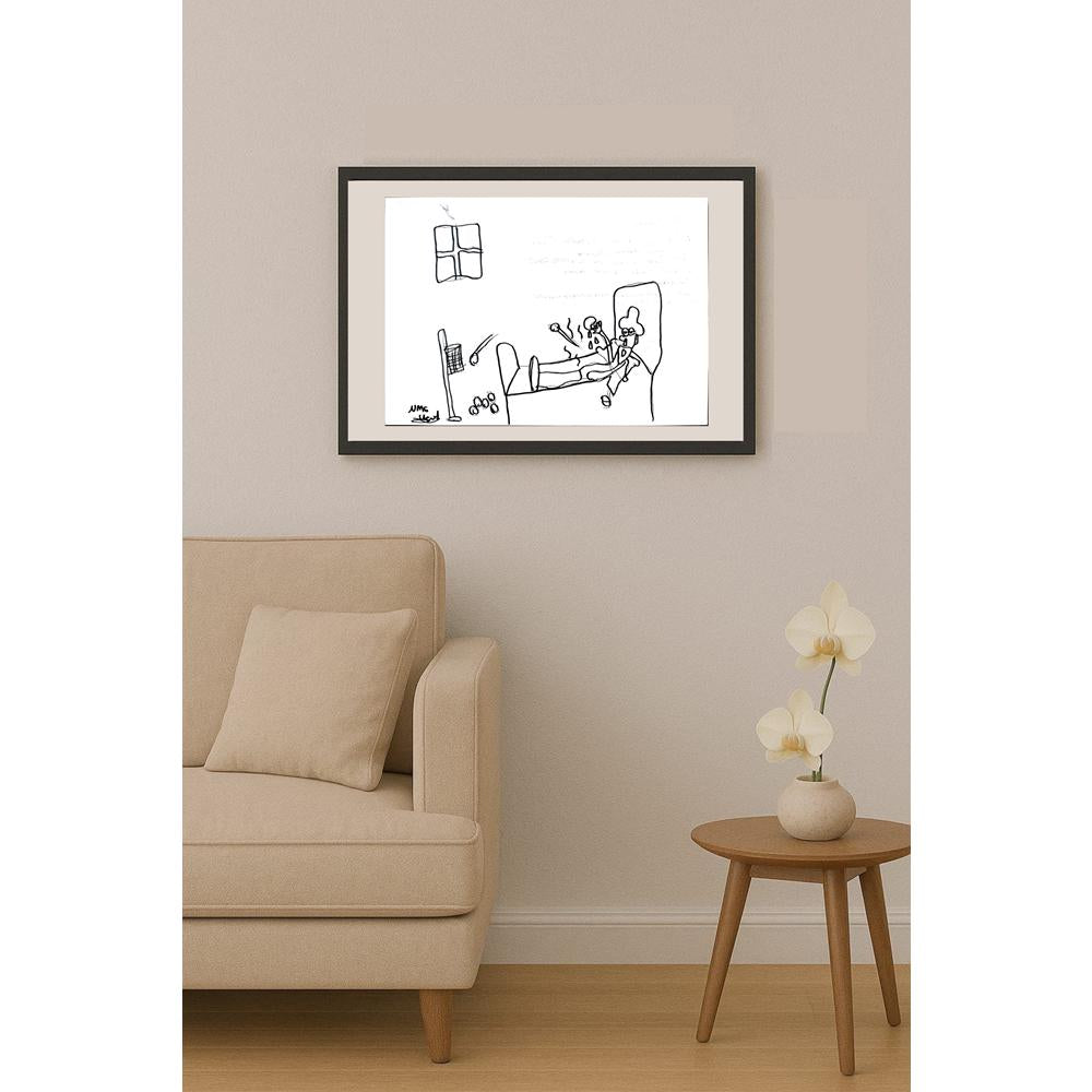 Ufuk Mergen 29x21cm Orijinal Karikatür BOD01389