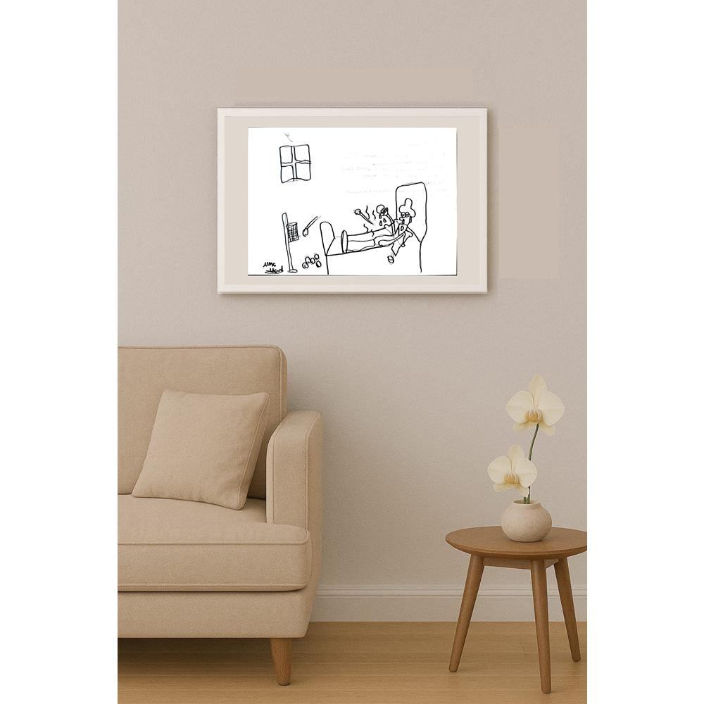 Ufuk Mergen 29x21cm Orijinal Karikatür BOD01389