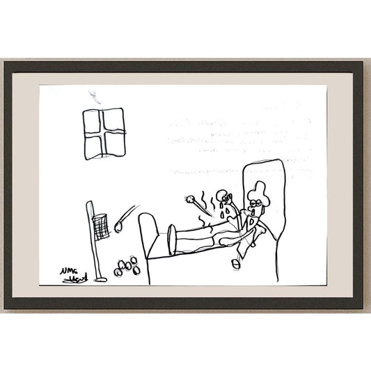 Ufuk Mergen 29x21cm Orijinal Karikatür BOD01389