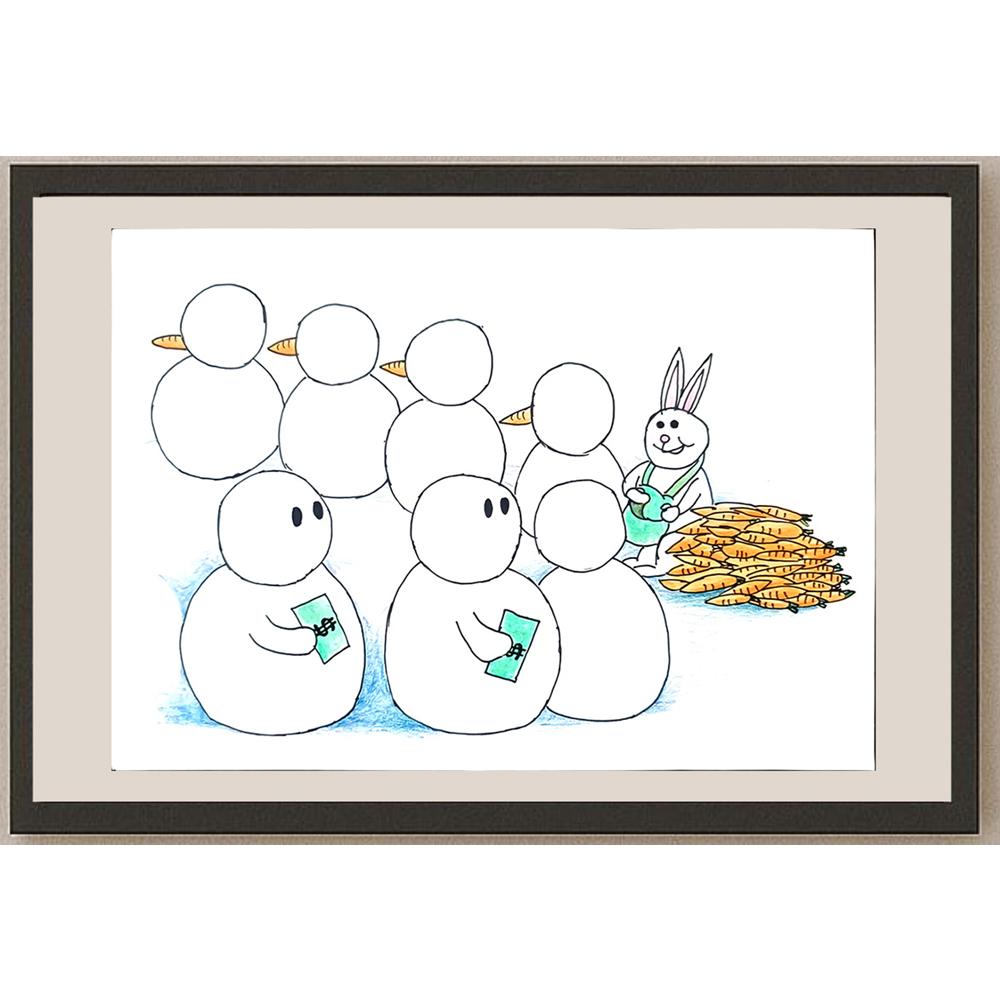 Zhang Si Qi 29x21cm Orijinal Karikatür BOD01401