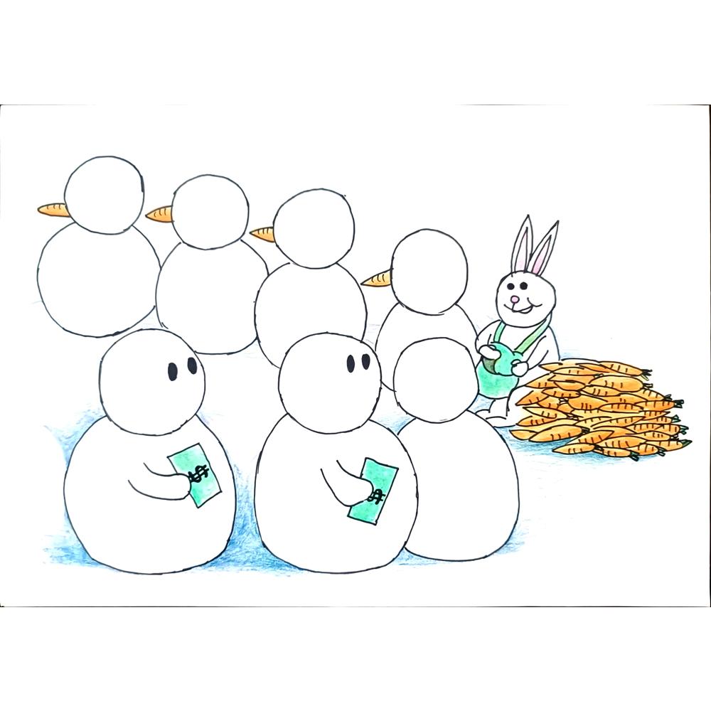 Zhang Si Qi 29x21cm Orijinal Karikatür BOD01401