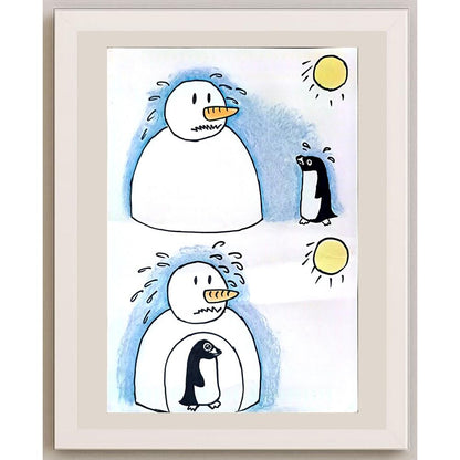 Zhang Si Qi 29x21cm Orijinal Karikatür BOD01402