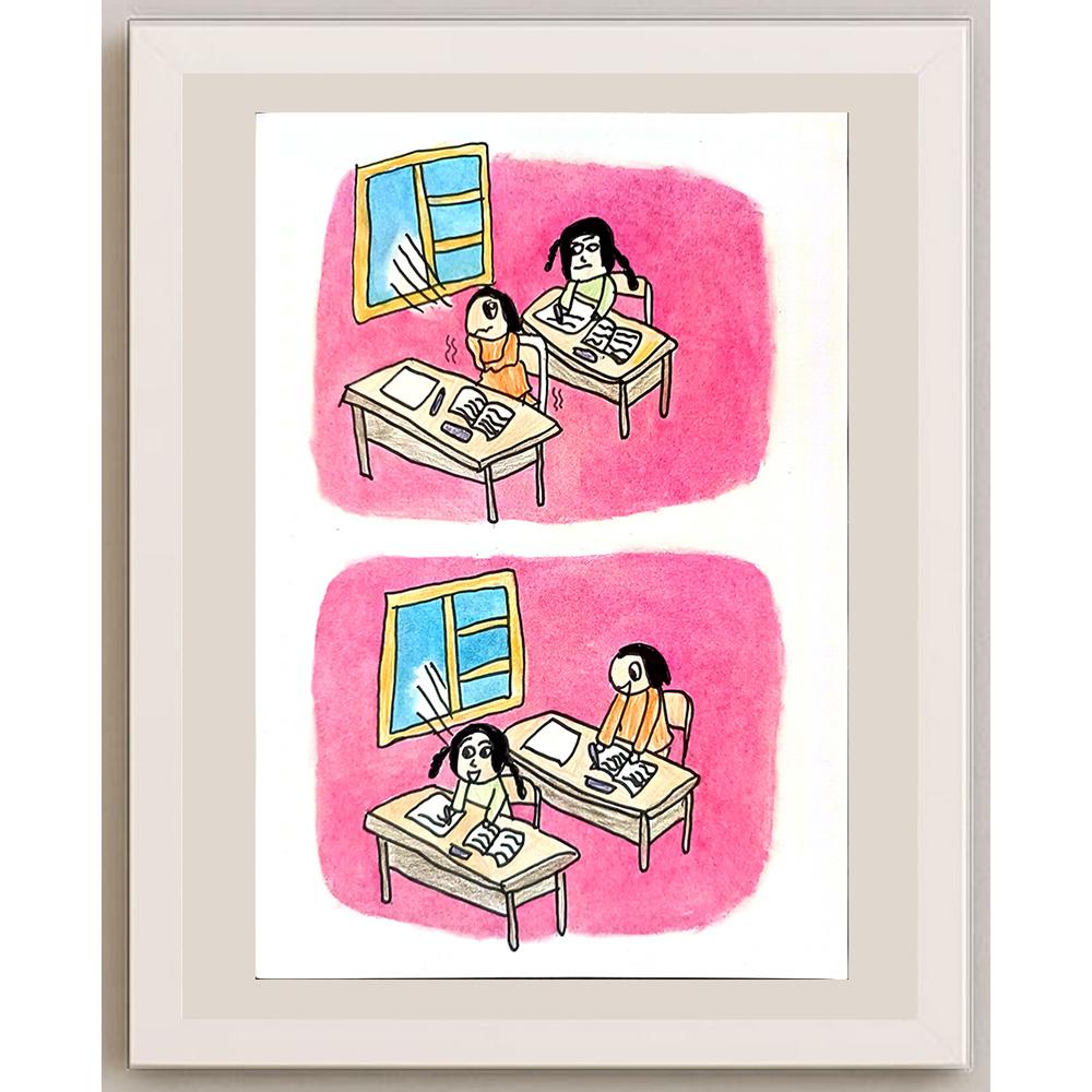 Mu Yuija 29x21cm Orijinal Karikatür BOD01403