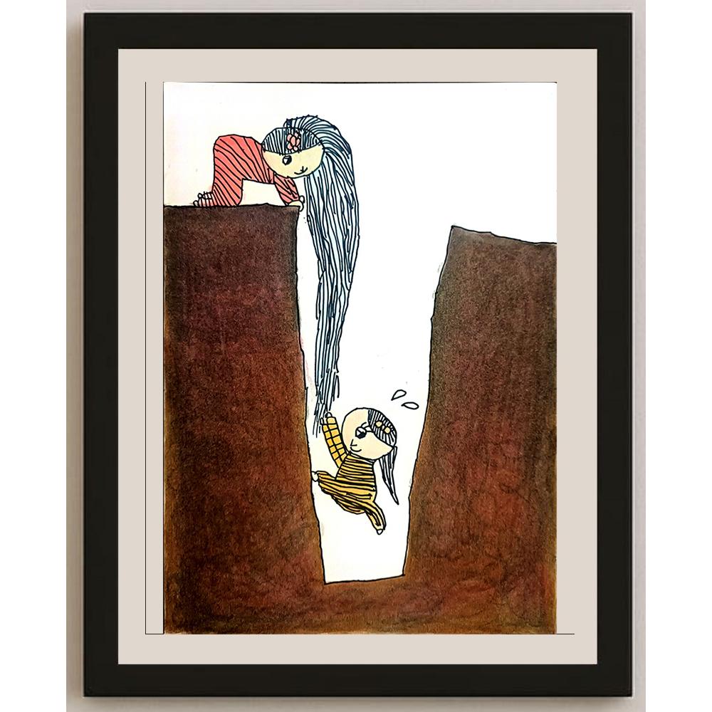 Hao Qing 29x21cm Orijinal Karikatür BOD01405