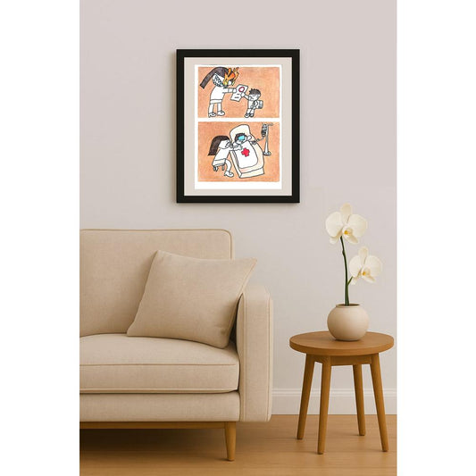 Zhang He 29x21cm Orijinal Karikatür BOD01409