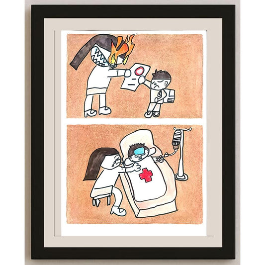 Zhang He 29x21cm Orijinal Karikatür BOD01409