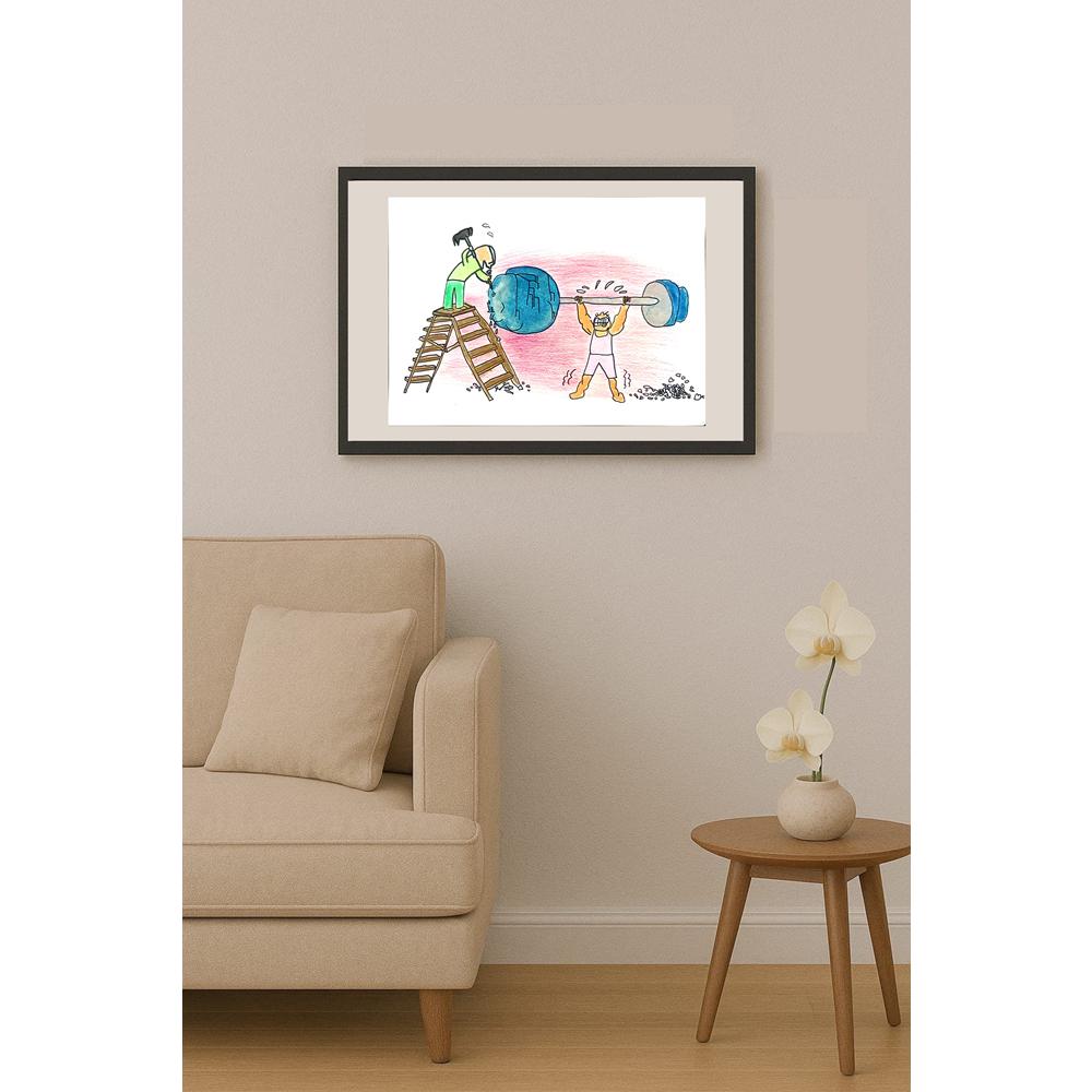 Zhang Si Qi 29x21cm Orijinal Karikatür BOD01415