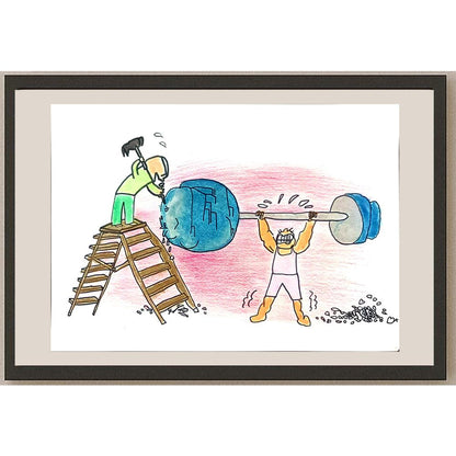 Zhang Si Qi 29x21cm Orijinal Karikatür BOD01415