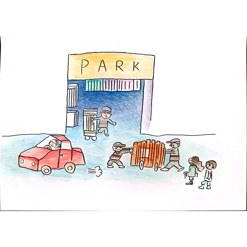Wang Xile 29x21cm Orijinal Karikatür BOD01423