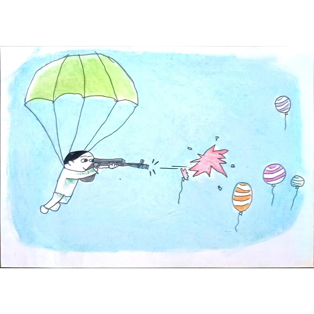 Wang Xiao Pan 29x21cm Orijinal Karikatür BOD01432