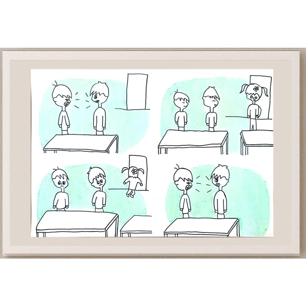Jiahao Liu 29x21cm Orijinal Karikatür BOD01434