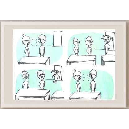 Jiahao Liu 29x21cm Orijinal Karikatür BOD01434