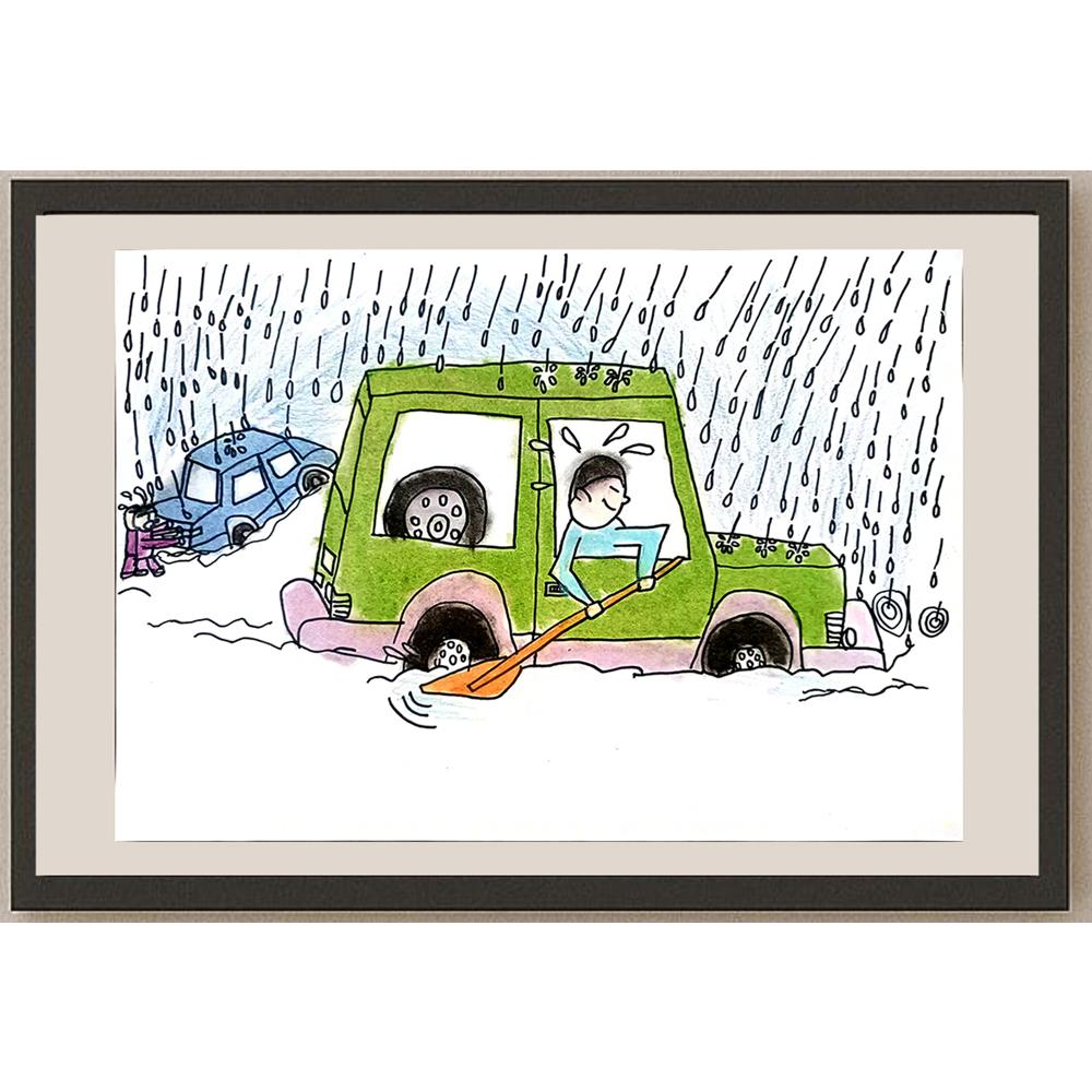 Zhang Si Qi 29x21cm Orijinal Karikatür BOD01435