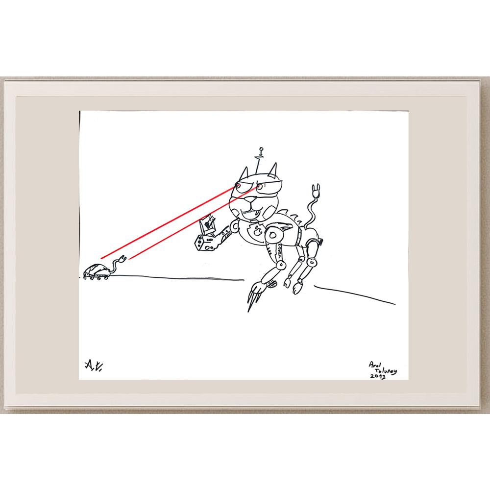 Aral Tolunay 43x30cm Orijinal Karikatür BOD01436