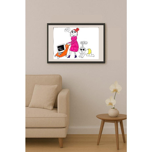 Eylül Eyüböğlu 43x30cm Orijinal Karikatür BOD01437