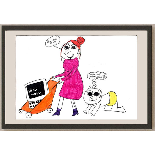 Eylül Eyüböğlu 43x30cm Orijinal Karikatür BOD01437